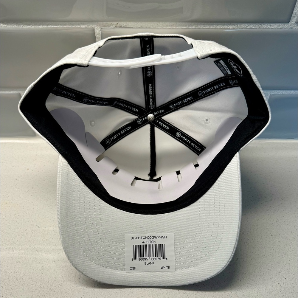 Brand new 47 Brand white blank SnapBack baseball hat - Picture 4 of 5